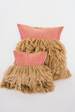 Load image into Gallery viewer, Iridescent Magenta/Andes Sand Decorative Pillow for living room