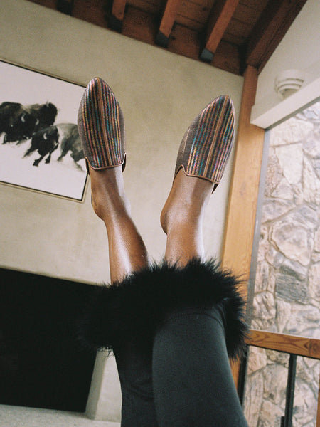 Women's Pēkäk Lounge Slippers - Chestnut Holograph