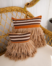 Load image into Gallery viewer, Rust Stripe/Andes Sand Decorative Pillow for patio