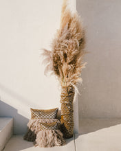 Load image into Gallery viewer, Luxury Home Decor Pillow - Platinum Check / Smokey Beige