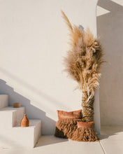 Load image into Gallery viewer, Luxury Home Decor Pillow - Dusty Pink Stripe/Andes Sand