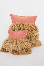 Load image into Gallery viewer, Iridescent Magenta/Andes Sand Decorative Pillow for living room
