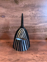 Load image into Gallery viewer, small charcoal disco sculpture - front
