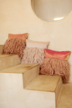 Load image into Gallery viewer, Wugo Throw Pillow - Iridescent Magenta/Andes Sand
