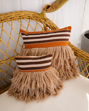 Load image into Gallery viewer, Rust Stripe/Andes Sand Decorative Pillow for patio
