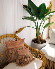 Load image into Gallery viewer, Decorative Throw Pillow for Patio - Dusty Pink Stripe/Andes Sand
