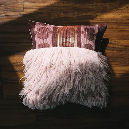 Wugo Throw Pillow - Burgundy/Peruvian Pink